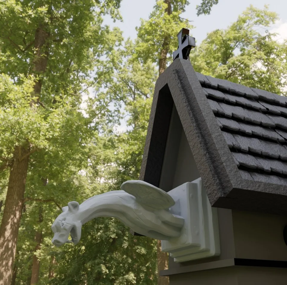 Gargoyle and chapel roof detail