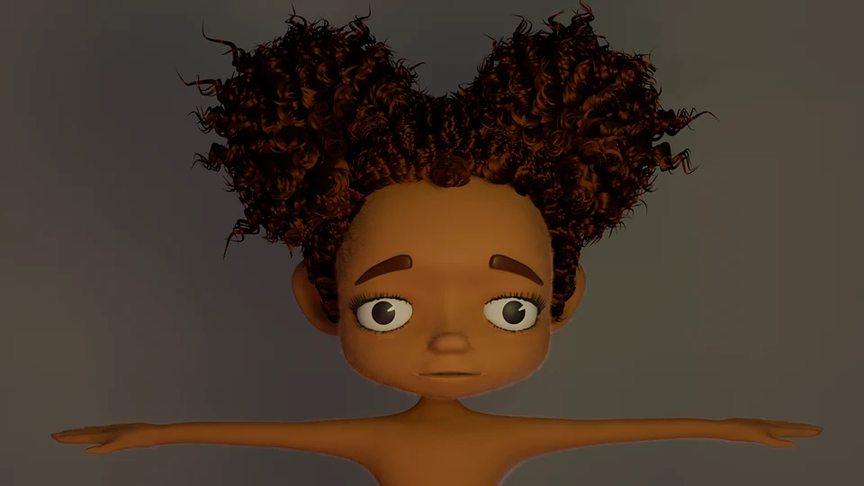 A development in curls: hair study variations