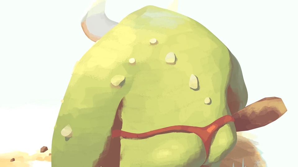 Painted Troll close-up, back