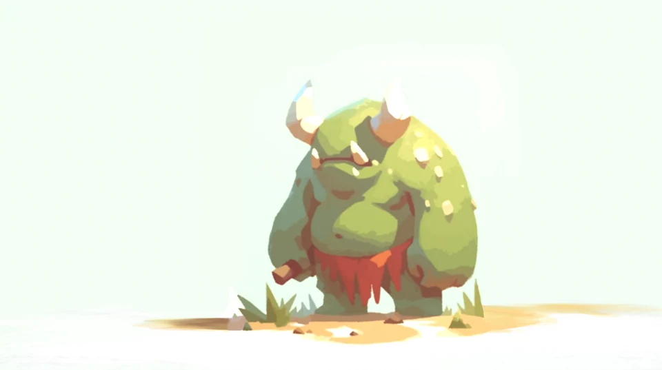 "#14", the concept art by @quagswagon that the Painted Troll follows