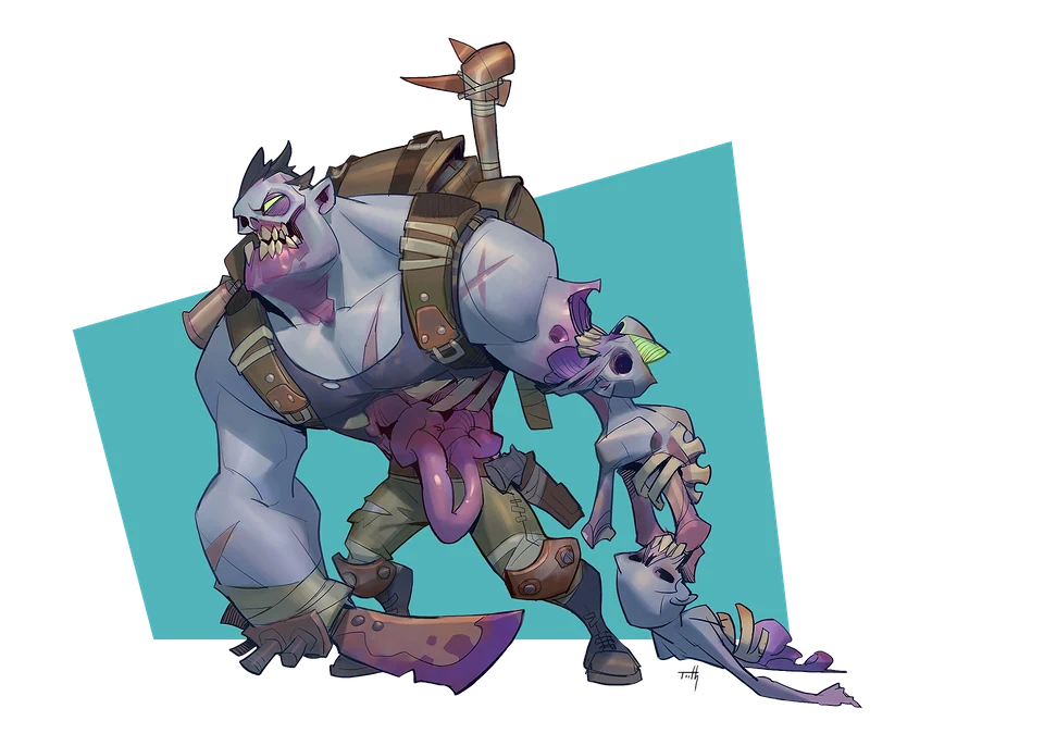 Tooth Wu concept art the zombie sculpt follows